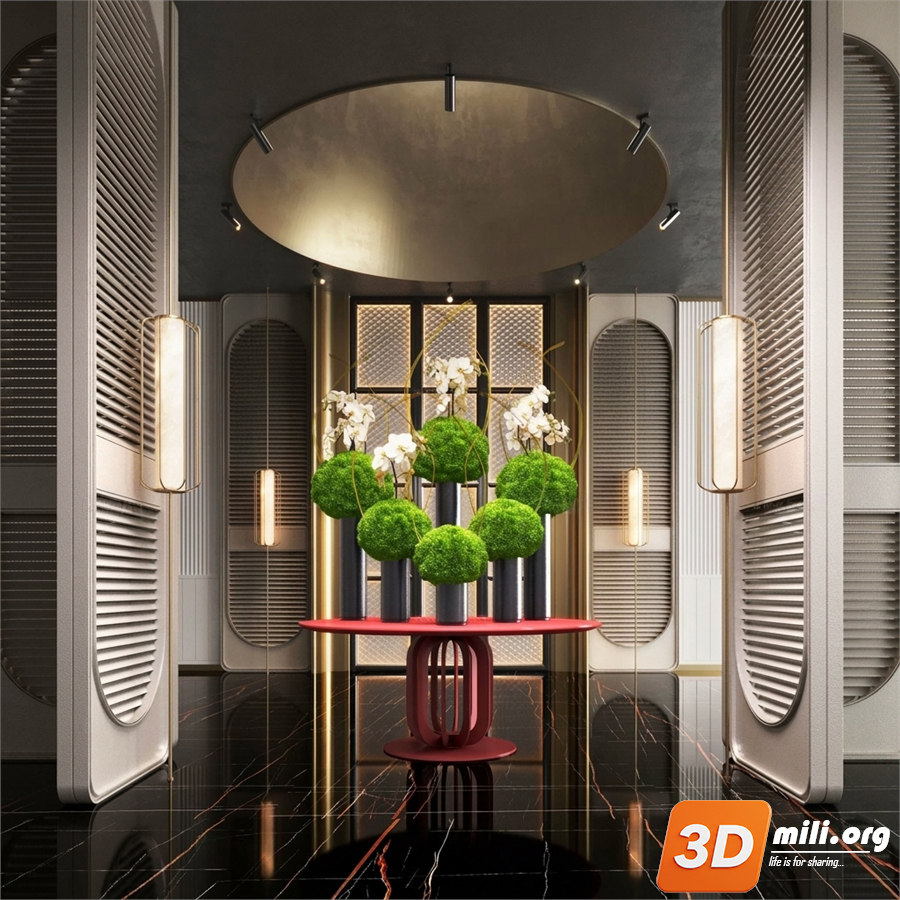 Lobby Decoration Skp Files 